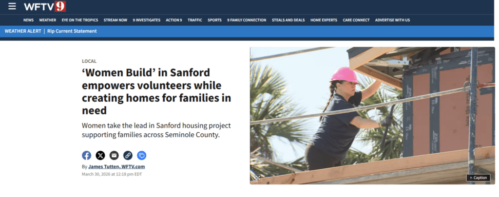 WFTV Women Build second