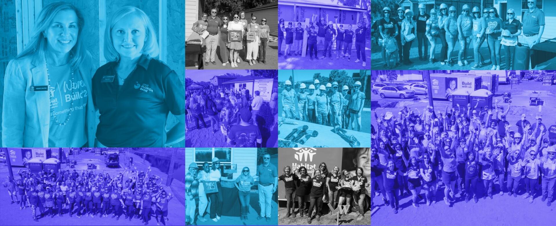Women Build Collage Blue and Purple V6